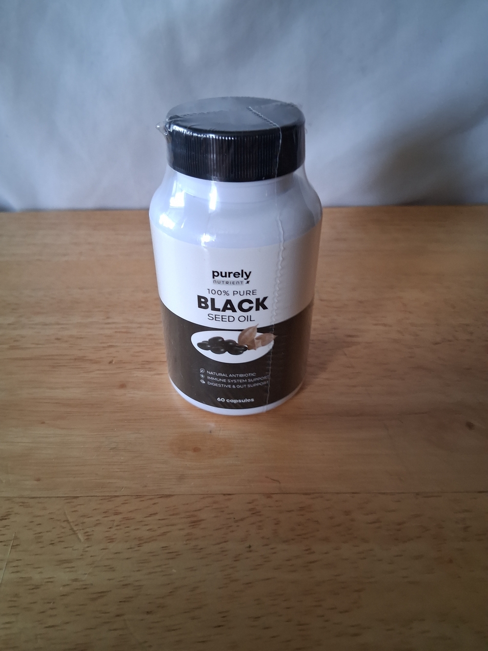 Purely Nutrition 100% Pure Black Seed Oil - Black & White Bottle